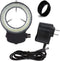 Vision Scientific VMLIFR-09B Black Adjustable 144 LED Ring Light for Stereo Microscope | 2.5" Inside and 3.64" Outside