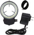 Vision Scientific VMLIFR-09B Black Adjustable 144 LED Ring Light for Stereo Microscope | 2.5" Inside and 3.64" Outside