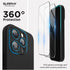 SURPHY iPhone 15 Pro Case (6.1", 2023) - Black Liquid Silicone, MagSafe Compatible + 2 Pack Screen Protectors.