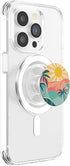 Retro Summer Vibe Designs Summer Retro Vibes | Beach Palm and Sun Design PopSockets PopGrip for MagSafe