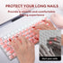 Allinside 70 Raised Silicone Keyboard Stickers for Long Nails, Reusable Self-Adhesive Key Stickers for Comfortable