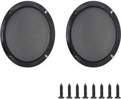 10" Universal Black Speaker Grille Mesh Cover, Round Protective Ring for Cars Home Stereo DIY Accessories