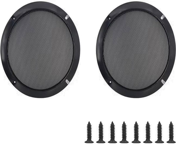 10" Universal Black Speaker Grille Mesh Cover, Round Protective Ring for Cars Home Stereo DIY Accessories