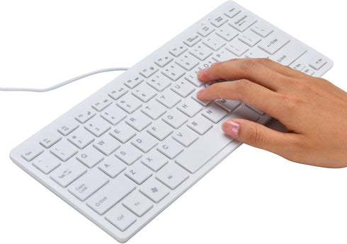 I Focus MCSaite Mini 78 Keys Wired Keyboard with Cover for Laptop MAC Windows 10/8/7/Vista/XP (White)