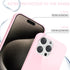 iPhone 15 Pro Max Case, Pink Silicone Glossy Soft Rubber Gel Protective Cover for Women Girl, Slim Shockproof