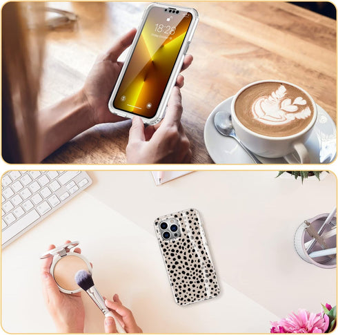 Esdot Case for iPhone 13 Pro Max with Built-in Screen Protector, Military Grade Cover with Fashion Designs