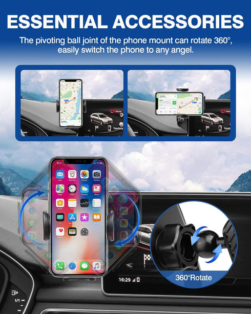 Autorder Custom Fit Car Phone Holder for 2017-2019 Audi A4/2018-2020 Q5, 360 Degree Rotation