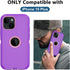 for iPhone 15 Plus Case, with Built in Screen Protector Heavy Duty Drop Protection, Full Body Rugged Shockproof Dust Proof Protective Phone Cover for Apple iPhone 15 Plus 6.7” Purple/Pink