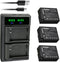 Kastar 3-Pack BP51 Battery and LTD2 USB Charger for Sigma BP-51 Battery, Sigma dp1, dp2, dp3 Quattro