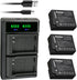 Kastar 3-Pack Battery and USB Charger for Leica BP-DC12, BC-DC12 Charger, Compatible with V-Lux 4, V-Lux 5, Q