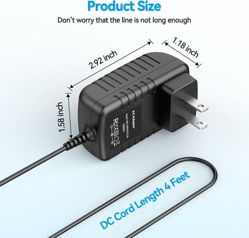 8.5V AC DC Adapter for Hurricane Spin Scrubber Brush HSS1 HSSI JF-DY085030, BLACK, FQSD-240415-029