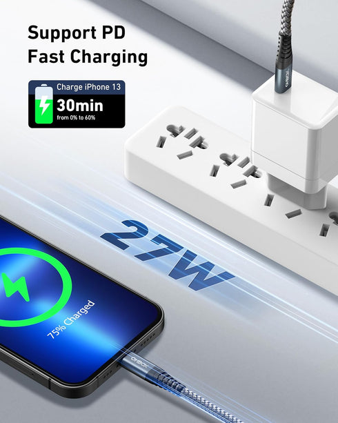iPhone Fast Charger 10FT 2Pack, USB C to Lightning Cable for iPhone, 10Foot Long USBC iPhone Charger Compatible with