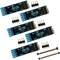 EPLZON 5 Pack 0.91 inch OLED IIC Display Module 128x32 Pixel Mini Self-Luminous