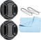 PATIKIL 2 Pack Camera Lens Cap, Center Pinch Front Cover with Cap String and Microfiber Cloth for 40.5mm Lenses