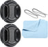 PATIKIL 2 Pack Camera Lens Cap, Center Pinch Front Cover with Cap String and Microfiber Cloth for 40.5mm Lenses