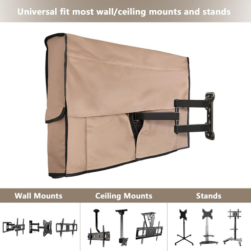 50-54 inch ULTCOVER Waterproof Outdoor TV Cover for Outside Flat Screen Televisions with Mounts and Stands