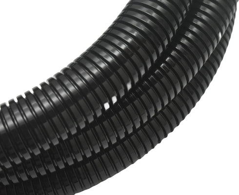 1in-10ft Split Wire Conduit Looms Tube Management Organizer Flexible Cover – Black
