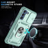 Military Grade Drop Shock Protection Case for Samsung Galaxy S21 FE 5G, Built-in 360° Rotate Ring Stand