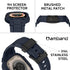 amBand Case Screen Protector Bands Compatible with Apple Watch Ultra 2/1 49mm, Navy Blue Rugged Cover Strap & 9H Glass