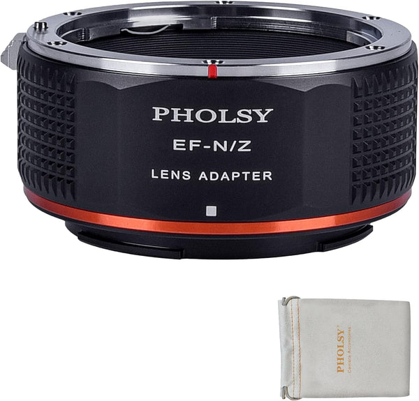 Manual Focus Lens Mount Adapter for Canon EOS EF to Nikon Z Mount, Compatible with Nikon Z fc, Z30, Z9, Z8, Z6, Z7, Z5,