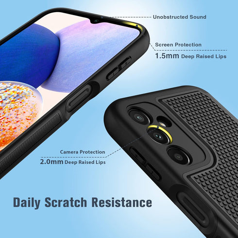 FNTCASE Heavy Duty Protective Case for Samsung Galaxy A14 5G, Shockproof Rugged Military Protection with Non-Slip Back