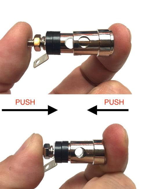 CESS Amplifier Terminal Connector Binding Post Push Quick Type, Spring Loaded Press Subwoofer Terminal, 4 Pack