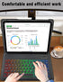 Universal Tablet Keyboard Case - 9.7" to 11" Tablets, 7 Color Rainbow Backlit Removable Keypad with Pen Holder - Black
