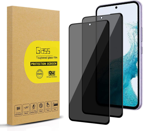 2 Pack Privacy Screen Protector for Samsung Galaxy S23, Anti-Spy Tempered Glass, Ultra HD, Bubble-Free