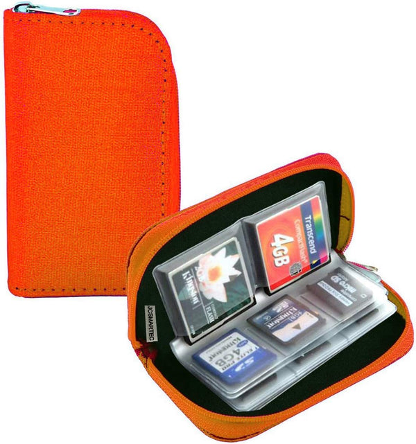 Memory Card Case, Carrying Case for Micro SD, Mini SD and 4X CF, Card Holder Bag for Media Storage Organization