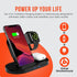 HyperGear 3 in 1 Wireless Charging Station - 10W Fast Wireless Charger Stand, Pad & Watch Mount for iPhone, Android,