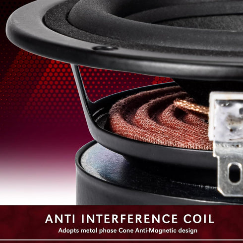 Facmogu 3 inch Tweeter Speakers, HiFi Full Range Woofer Loudspeaker, 2 PCS 4 Ohm Anti-Magnetic
