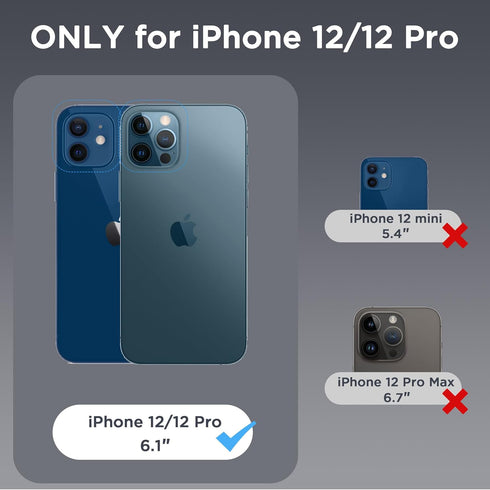 CACOE Magnetic Case for iPhone 12 & 12 Pro 6.1 inch, Clear, Compatible with MagSafe, Not Yellowing Anti-Scratch