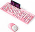 ASLDPUO Bluetooth Keyboard and Mouse Wireless, Multi-Device Rechargeable Keyboard and Mouse Combo with