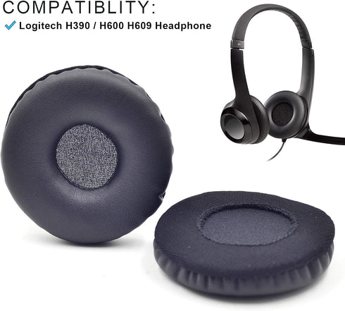 H390 H600 Ear Pads Foam Replacement Ear Cushion Compatible with Logitech H390 / H600 Headphones