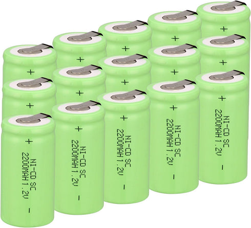anmas rucci Odstore Ni-Cd Rechargeable C Battery Sub C 1.2V 2200mAh Batteries C Size