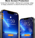 TECHO Privacy Screen Protector for iPhone 16e / 14 / 13 / 13 Pro, Tempered Glass Film, 2 PACK (6.1 Inch)