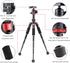 Portable Tabletop Camera Tripod, 20" DSLR Aluminum Mini Tripod with 360 Degree Pan Ball Head, Black