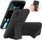 LAUDTEC iPhone XR Case Compatible, Silicone Kickstand with Hand Strap, Flexible Soft Liquid Silicone Stand Case - Black