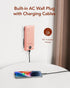 VEGER Portable Charger for iPhone, Built-in Cables and Wall Plug, 10000mAh Slim Fast Charging USB C Power Bank