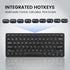 Perixx PERIBOARD-416 Wired Mini USB Keyboard with 4 Hubs, X Type Scissor Keys, Detachable USB-C and A Cable