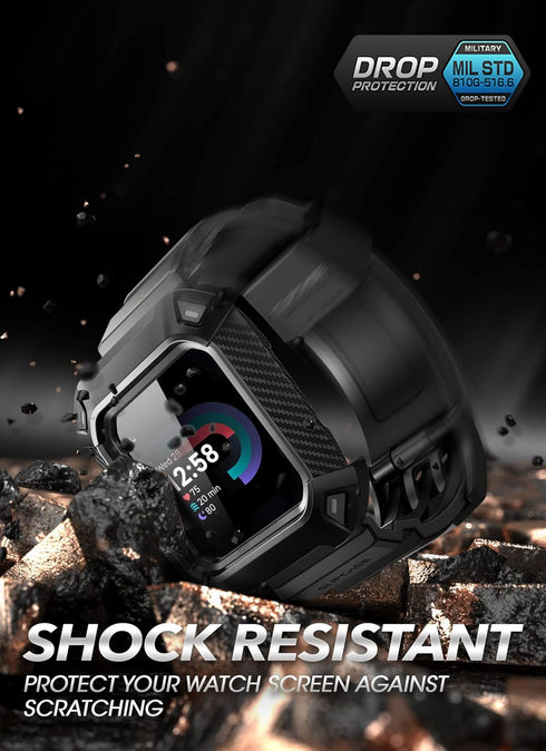 SUPCASE Unicorn Beetle Pro Watch Bands for Fitbit Versa 4 / Fitbit Versa 3 / Fitbit Sense 2/1, Protective Replacement