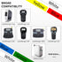 Oozmas Replacement for DYMO LabelManager 150 160 280 420P 360D Refill, 5 Cartridges Black on White