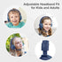 SIMOLIO Wired Headphones for School with Microphone, Stereo Kids Headphone with Volume Limiter for K12 & E-Learning