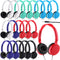 Yunsailing 6 Pack Classroom Headphones Bulk Student Wired Class Headphones Set for