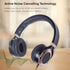 MONODEAL Active Noise Cancelling Headphones with Microphone, Folding Lightweight Travel Headsets, Hi-Fi Deep Bass