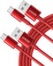 Anker 6ft USB A to Type C Charger Cable (2-Pack) for Samsung Galaxy S10/S10+/Note 9, LG V30 & More - Red, USB 2.0