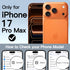 JETech 17 6.9-Inch 360 Case for iPhone Pro Max with Built-in Tempered Glass Screen Protector and Camera Control Button