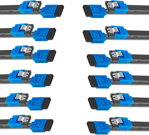 Benfei SATA Cable III, 12 Pack SATA Cable III 6Gbps Straight HDD