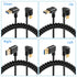 SinLoon U Shape USB Type C Spring Cable, 5Gbps Retractable 90 Degree USB3.0 to USB C Charging Cable for Devices