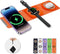 3-in-1 Foldable Magnetic Wireless Charger Keychain, 15W Fast Charger for iPhone 15/14/13/12, AirPods (Orange)